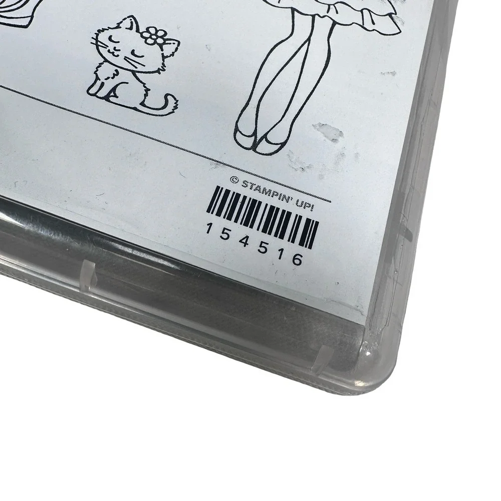 Stampin Up Hey Girlfriend Cling Stamp Set 154516 Red Rubber 12 Pieces New